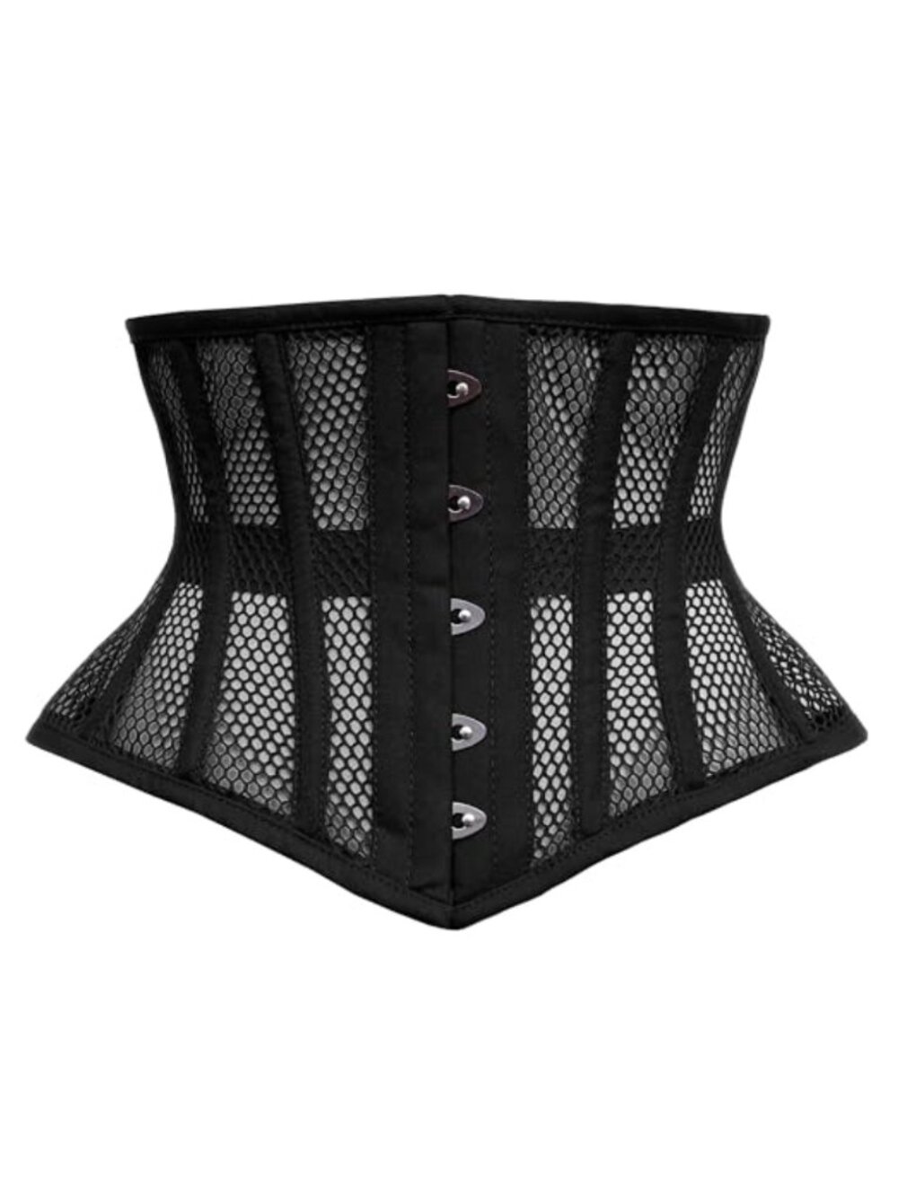 Underbust Waist Training Corset Steel Boned Mesh Cotton Shapewear